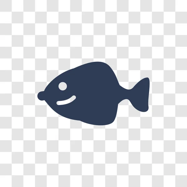 Marina Fisk Ikonen Trendiga Havsfisk Logotyp Koncept Transparent Bakgrund Från — Stock vektor