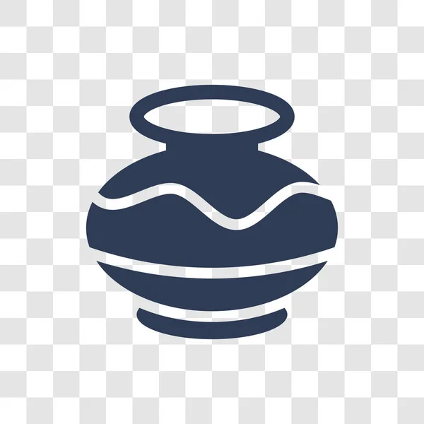 Ícone Pote Nativo Americano Trendy Native American Pot Logo Concept — Vetor de Stock
