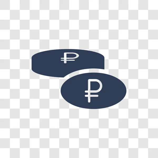 Rubel Symbol Trendiges Rubel Logo Konzept Auf Transparentem Hintergrund Aus — Stockvektor