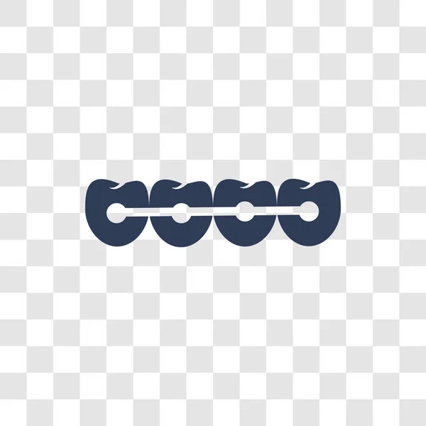 Zahnspangen Symbol Trendy Zahnspange Logo Konzept Auf Transparentem Hintergrund Aus — Stockvektor