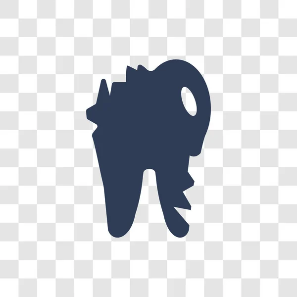 Hasarlı Diş Simgesi Trendy Hasarlı Diş Logo Kavramı Dişçi Koleksiyonundan — Stok Vektör