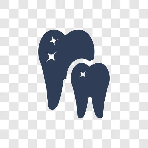 Ícone Dentário Trendy Dental Logo Concept Transparent Background Dentist Collection — Vetor de Stock