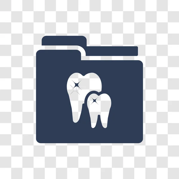 Dental Mappikonen Trendiga Dental Mapp Logotyp Koncept Transparent Bakgrund Från — Stock vektor