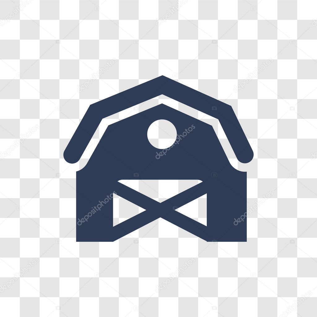 Barn icon. Trendy Barn logo concept on transparent background from Agriculture Farming and Gardening collection