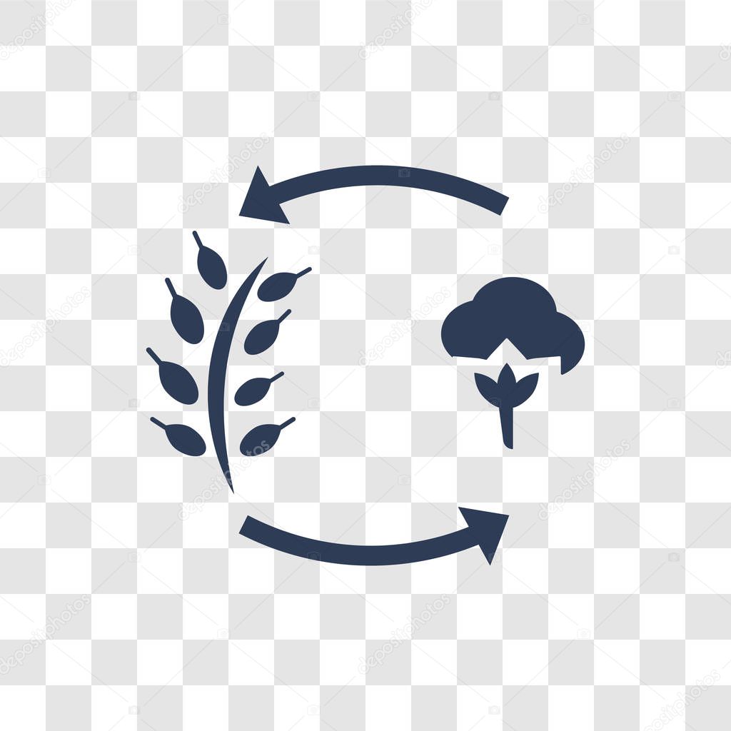Crop rotation icon. Trendy crop rotation logo concept on transparent background from Agriculture Farming and Gardening collection