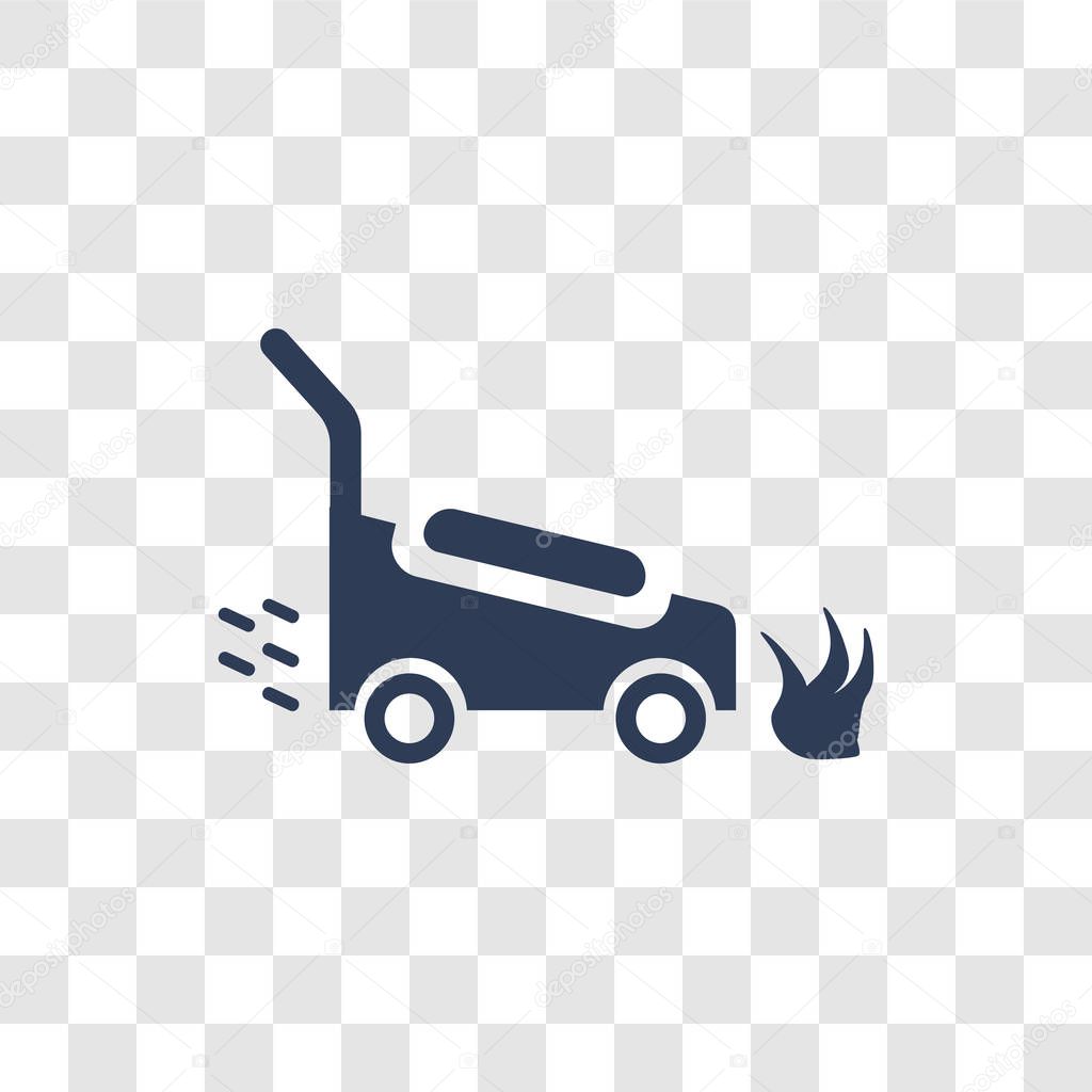 Lawn mower icon. Trendy Lawn mower logo concept on transparent background from Agriculture Farming and Gardening collection