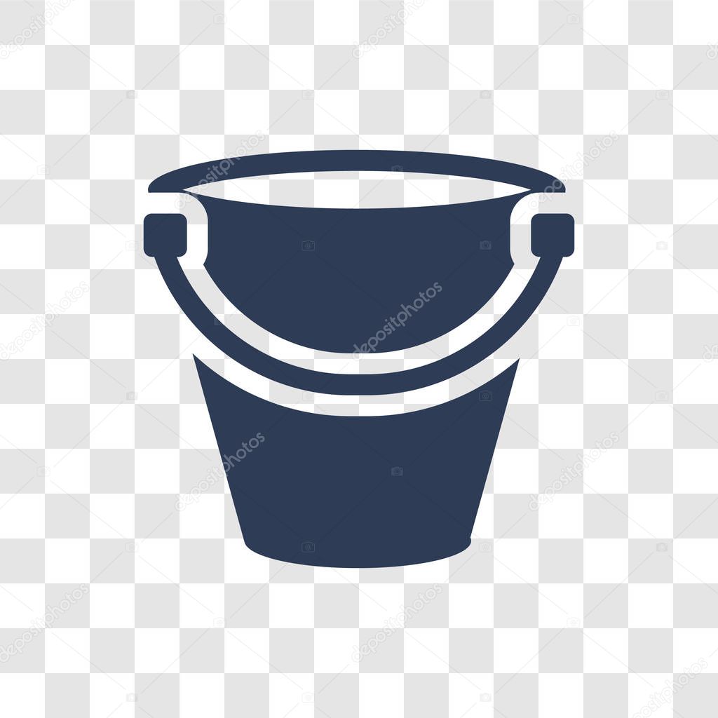 Pail icon. Trendy Pail logo concept on transparent background from Agriculture Farming and Gardening collection