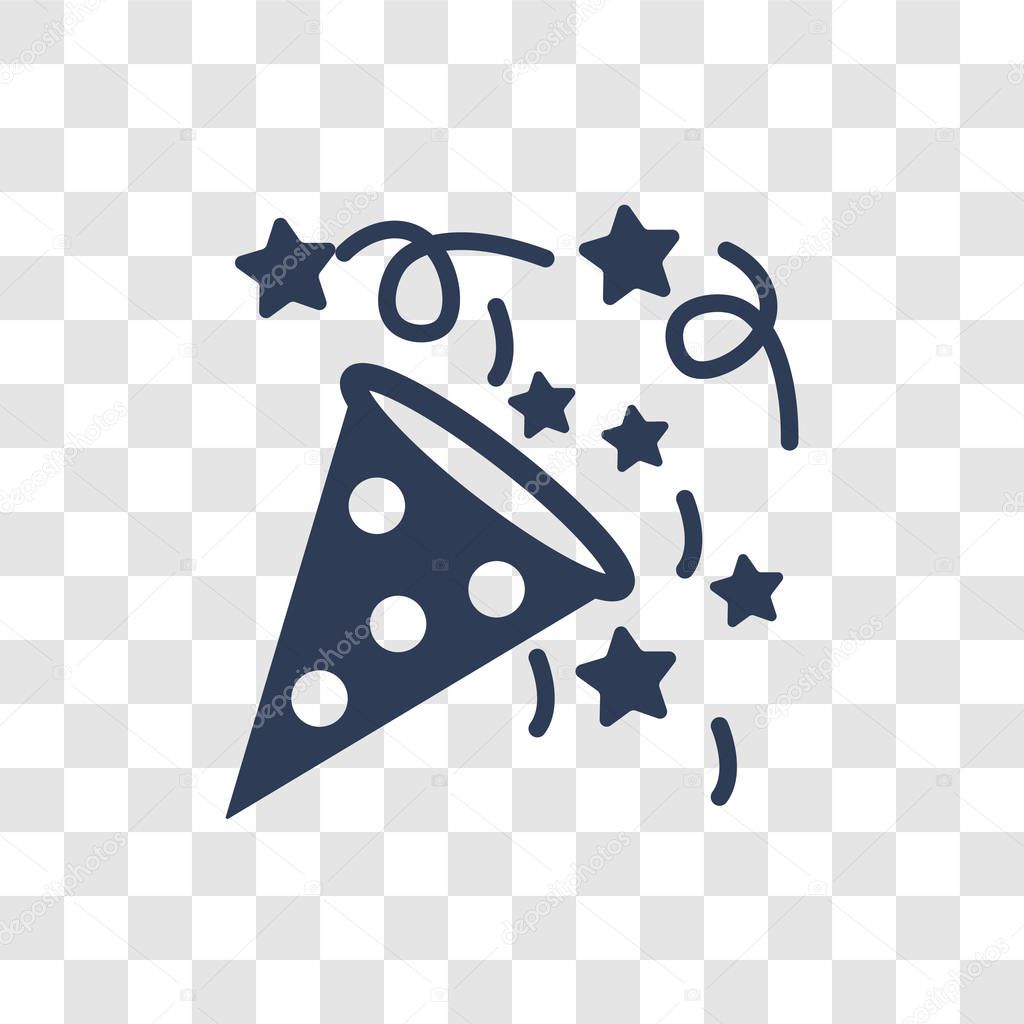 Confetti icon. Trendy Confetti logo concept on transparent background from Christmas collection