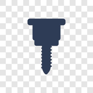 İç diş simgesi. Diş hekimi koleksiyonundan şeffaf arka plan üzerinde trendy iç diş logo kavramı