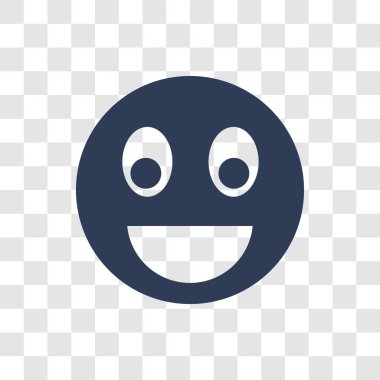 Gülümseyen simgesi. Diş hekimi koleksiyonundan şeffaf arka plan üzerinde moda gülen logo kavramı