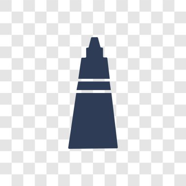 Diş macunu tüpü simgesi. Modaya uygun diş macunu tüpü logo kavramı dişçi koleksiyonundan şeffaf arka plan üzerinde