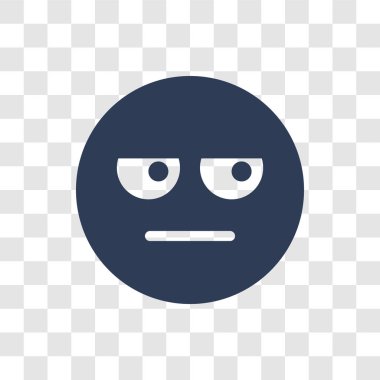 Sıkılmış emoji simgesi. Trendy Fore emoji logo kavramı Emoji koleksiyonundan şeffaf arka plan üzerinde