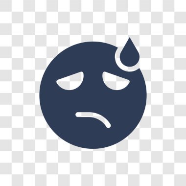 Ter emoji simgesi ile alta dönüştürme. Trendy ile alta dönüştürme ter emoji logo kavramı Emoji koleksiyonundan şeffaf arka plan üzerinde