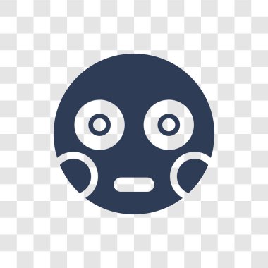 Mahcup emoji simgesi. Trendy Embarrassed emoji logo kavramı Emoji koleksiyonundan şeffaf arka plan üzerinde