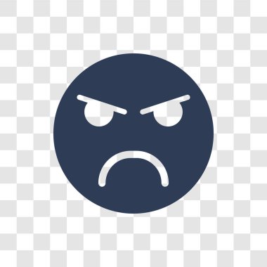 Emoji simgesi surat asmayı. Trendy Pouting emoji logo kavramı Emoji koleksiyonundan şeffaf arka plan üzerinde