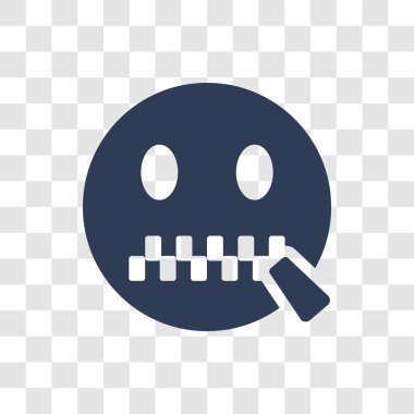 Gizli emoji simgesi. Trendy gizli emoji logo kavramı Emoji koleksiyonundan şeffaf arka plan üzerinde
