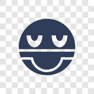 Hasta emoji simgesi. Trendy hasta emoji logo kavramı Emoji koleksiyonundan şeffaf arka plan üzerinde