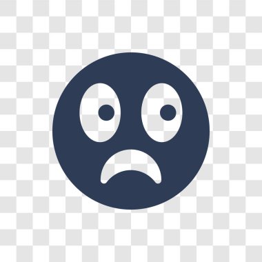Biraz Frowning emoji simgesi. Trendy biraz çatık emoji logo kavramı Emoji koleksiyonundan şeffaf arka plan üzerinde