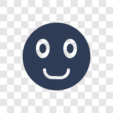Gülümseme emoji simgesi. Trendy gülümseme emoji logo kavramı Emoji koleksiyonundan şeffaf arka plan üzerinde