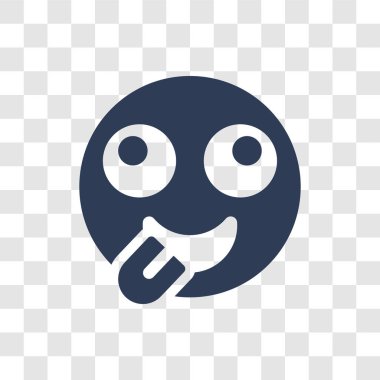 Aptal emoji simgesi. Trendy aptal emoji logo kavramı Emoji koleksiyonundan şeffaf arka plan üzerinde