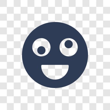 Garip emoji simgesi. Trendy garip emoji logo kavramı Emoji koleksiyonundan şeffaf arka plan üzerinde