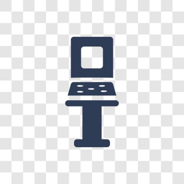 Arcade oyun simgesi. Eğlence ve Arcade koleksiyonundan şeffaf arka plan üzerinde popüler Arcade oyun logo kavramı