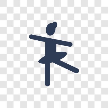 dans simgesi. Trendy dans logo kavramı eğlence ve Arcade koleksiyonundan şeffaf arka plan üzerinde