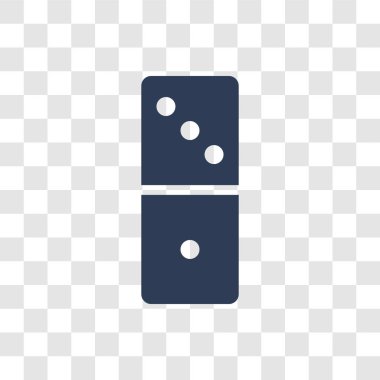 Domino simgesi. Trendy Domino logo kavramı eğlence ve Arcade koleksiyonundan şeffaf arka plan üzerinde