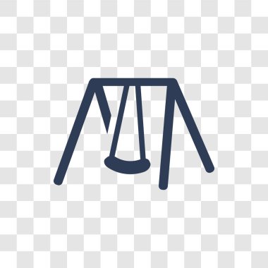 Simge salıncak. Trendy Swing logo kavramı eğlence ve Arcade koleksiyonundan şeffaf arka plan üzerinde