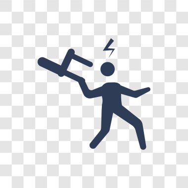 kızgın insan kutsal kişilerin resmi. Trendy kızgın insan logo kavramı duygular koleksiyonundan şeffaf arka plan üzerinde