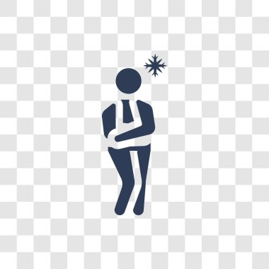 insan chill. Trendy sakin insan logo kavramı duygular koleksiyonundan şeffaf arka plan üzerinde