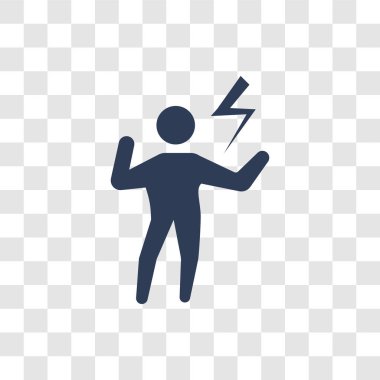 enerjik insan kutsal kişilerin resmi. Trendy enerjik insan logo kavramı duygular koleksiyonundan şeffaf arka plan üzerinde