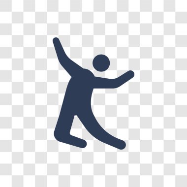 kendinden geçmiş insan kutsal kişilerin resmi. Trendy kendinden geçmiş insan logo kavramı duygular koleksiyonundan şeffaf arka plan üzerinde