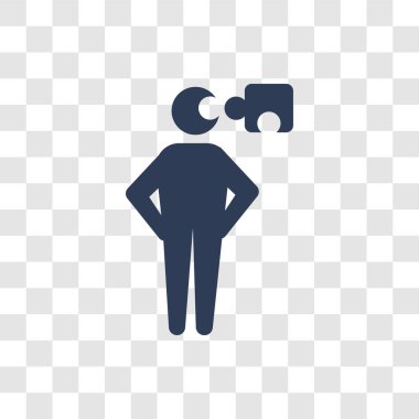 eksik insan kutsal kişilerin resmi. Trendy eksik insan logo kavramı duygular koleksiyonundan şeffaf arka plan üzerinde