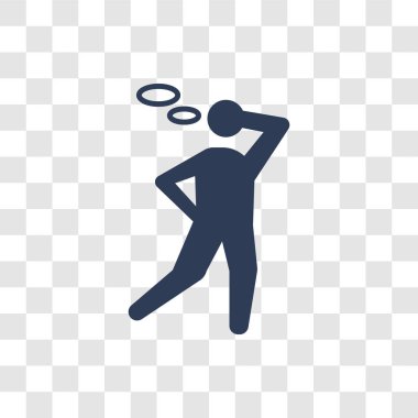 insan vurguladı. Trendy insan logo kavramı duygular koleksiyonundan şeffaf arka plan üzerinde vurguladı