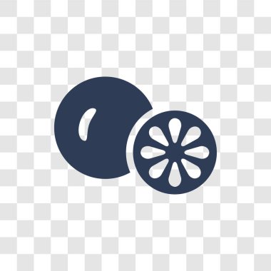 Greyfurt simgesi. Meyve ve sebze koleksiyonundan şeffaf arka plan üzerinde trendy greyfurt logo kavramı