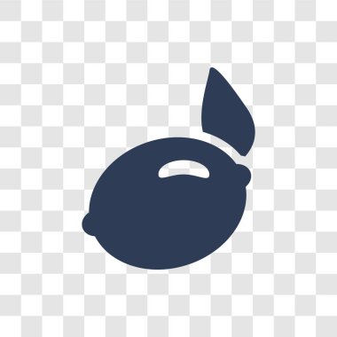 Limon simgesi. Meyve ve sebze koleksiyonundan şeffaf arka plan üzerinde trendy limon logo kavramı