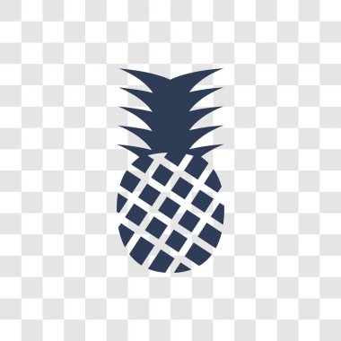 Ananas simgesi. Meyve ve sebze koleksiyonundan şeffaf arka plan üzerinde trendy ananas logo kavramı