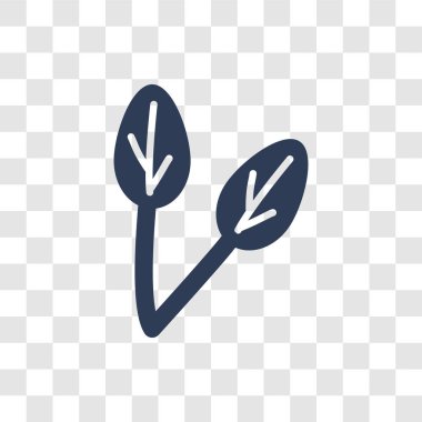 Ispanak simgesi. Meyve ve sebze koleksiyonundan şeffaf arka plan üzerinde trendy ıspanak logo kavramı