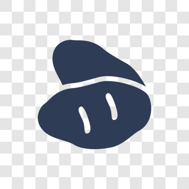 Yumru simgesi. Meyve ve sebze koleksiyonundan şeffaf arka plan üzerinde trendy yumru logo kavramı