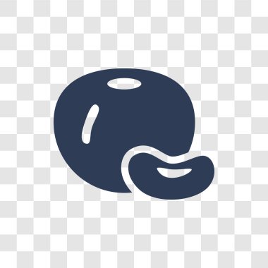 mandalina simgesi. Meyve ve sebze koleksiyonundan şeffaf arka plan üzerinde trendy mandalina logo kavramı