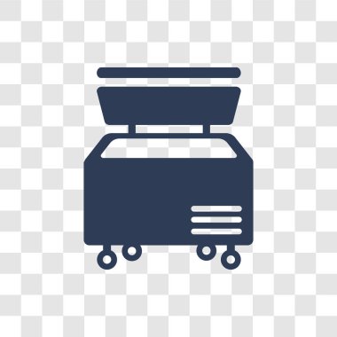 Dondurucu simgesi. Trendy dondurucu logo kavramı mobilya ve ev koleksiyonundan şeffaf arka plan üzerinde