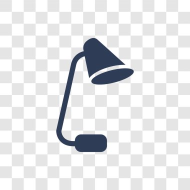 Masa lambası simgesi. Modaya uygun masa lambası logo kavramı mobilya ve ev koleksiyonundan şeffaf arka plan üzerinde