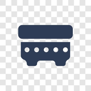 hassock simgesi. Trendy hassock logo kavramı mobilya ve ev koleksiyonundan şeffaf arka plan üzerinde