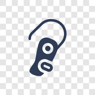 Bluetooth kulaklık simgesi. Trendy Bluetooth kulaklık logo kavramı donanım koleksiyonundan şeffaf arka plan üzerinde