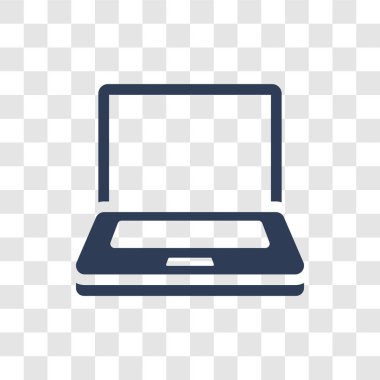 Dizüstü ekran simgesi. Trendy Laptop ekran logosu konsepti donanım koleksiyonundan şeffaf arka plan üzerinde