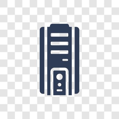 Sistem birimi kutsal kişilerin resmi. Modaya uygun sistem biriminin logo kavramı donanım koleksiyonundan şeffaf arka plan üzerinde