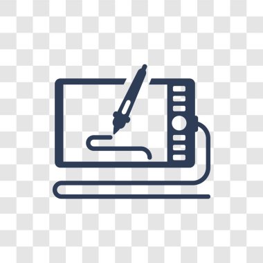 Wacom simgesi. Trendy Wacom logo kavramı donanım koleksiyonundan şeffaf arka plan üzerinde