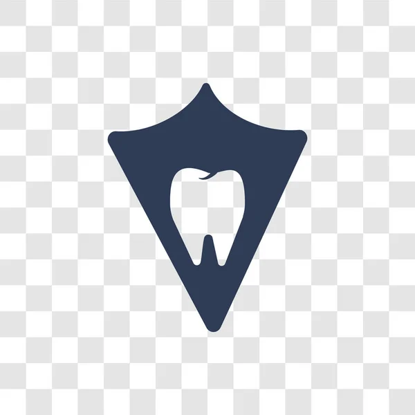 Ícone Proteção Dentária Trendy Dental Protection Logo Concept Transparent Background —  Vetores de Stock