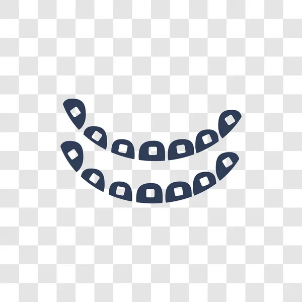 Значок Языковых Брекетов Lingual Braces Logo Concept Transparent Background Dentist — стоковый вектор